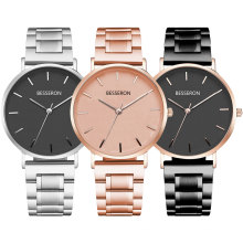 36mm rose gold case 316L Stainless steel chian quartz watches ladies 3ATM waterproof women wrist watches